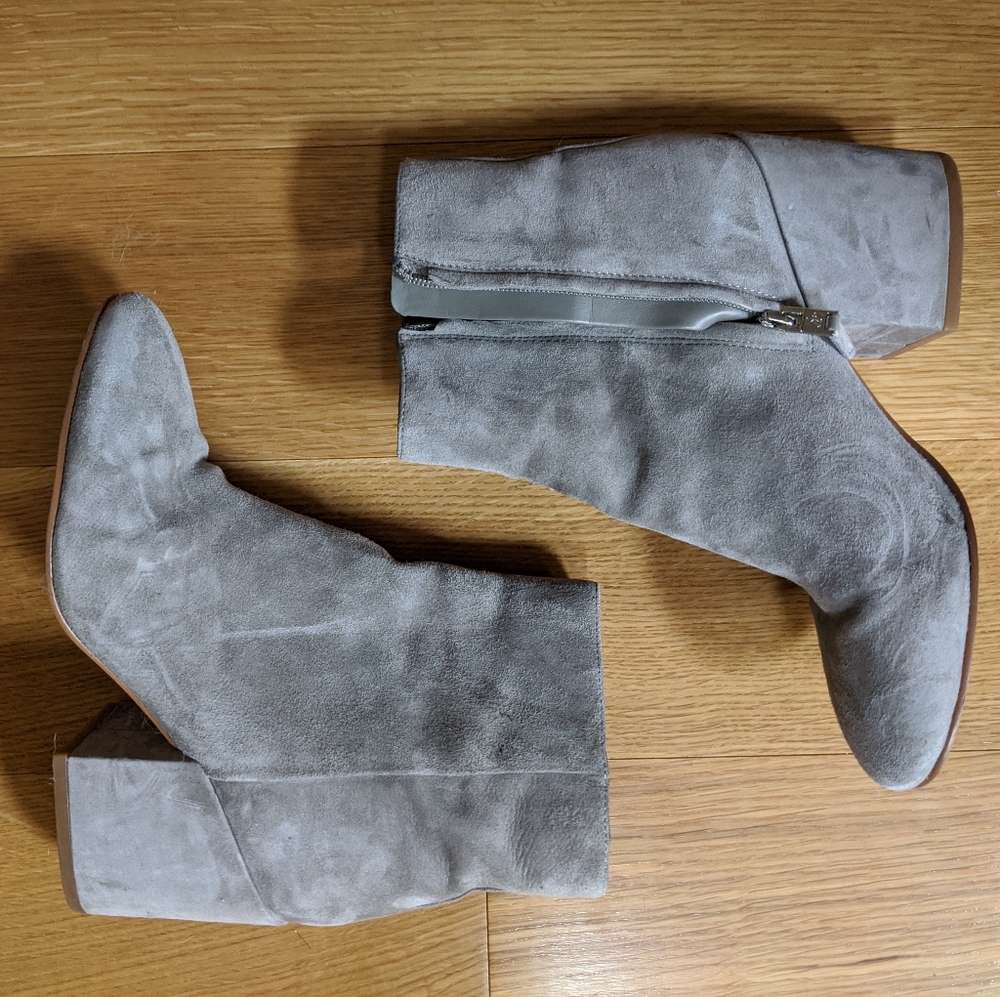Sam Edelman suede grey ankle boots
